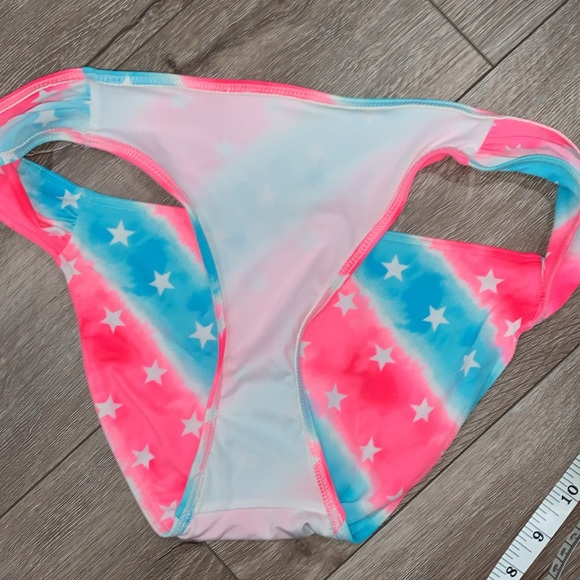 Pink Victoria’s Secret Stars & Stripes Bikini Bottom Small - Picture 7 of 8
